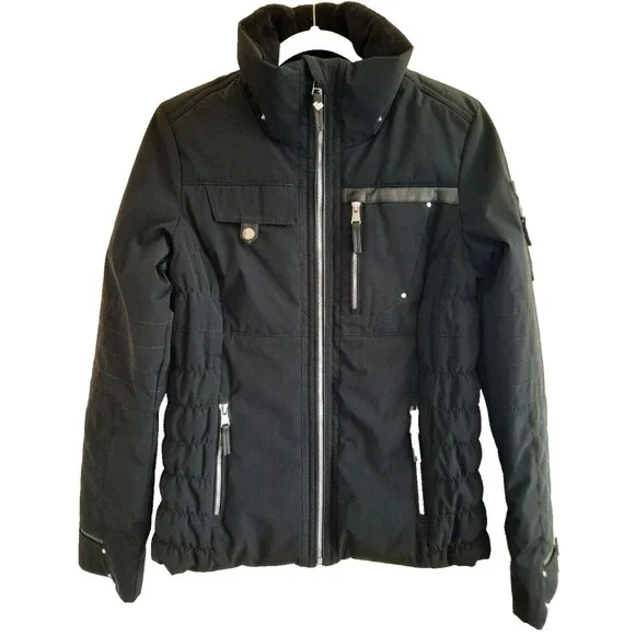 Obermeyer Women's 4 Aspen Resort Jacket Skiing Snowboarding Black Winter Coat - Picture 2 of 16